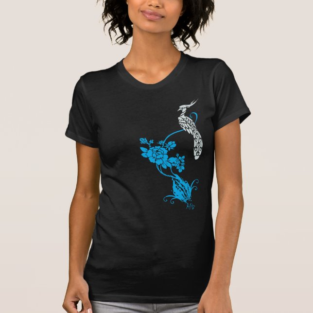 Camiseta Belleza victoriana "Pájaro del deseo" por JPF (Anverso)