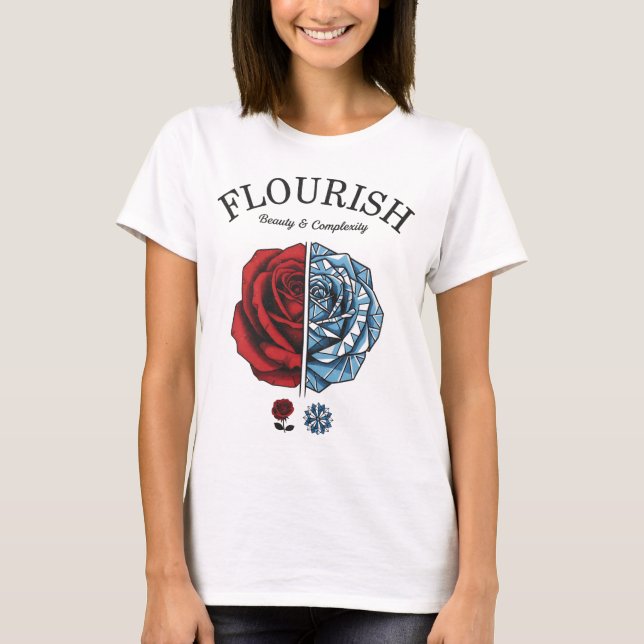 Camiseta Belleza y complejidad florecientes (Anverso)