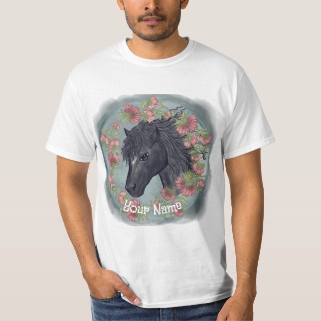Camiseta Bellflower Caballo Negro (Anverso)