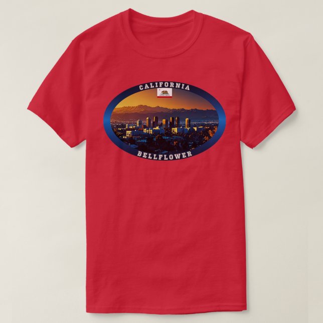 Camiseta Bellflower California Travel TShirt (Diseño del anverso)