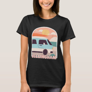 Camiseta Bellingham Beach Retro Pastel Colors Sun And Surfi