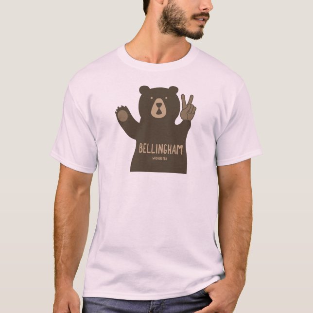 Camiseta Bellingham Washington Peace Bear (Anverso)