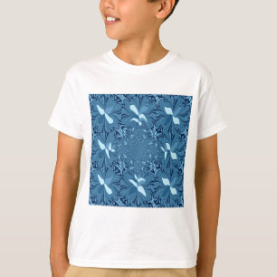 Camiseta Bello arte asombroso iridiscente azul caleidoscopi