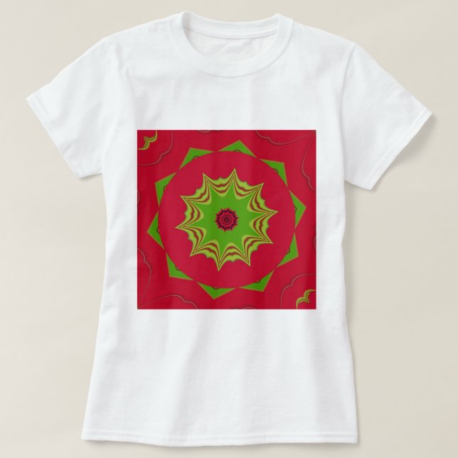 Camiseta Bello arte rojo étnico africano asombroso (Diseño del anverso)