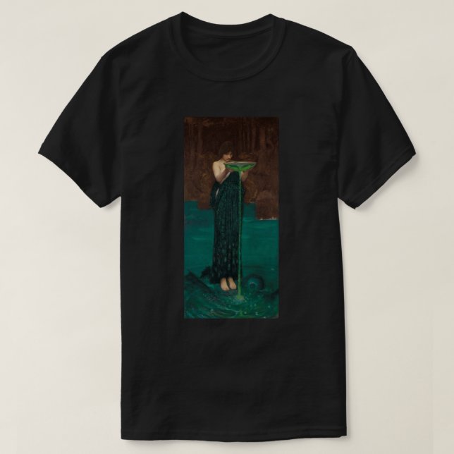 Camiseta Bello Artes del Waterhouse de Circe Invidiosa (Diseño del anverso)