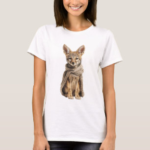 Camiseta Bello bebé chacal con bufanda de punto acogedora