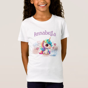 Camiseta Bello Bebe Unicornio y Corazones