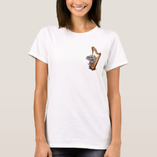 Camiseta Bello elefante bebé asomándose detrás de un dorado