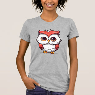 Camiseta Bello estilo Kawaii de búho dibujo animado