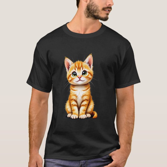 Camiseta Bello gatito realista (Anverso)