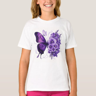 Camiseta bello morado hinchado lindo