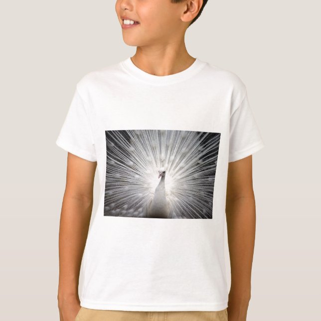 Camiseta Bello pavo real blanco (Anverso)