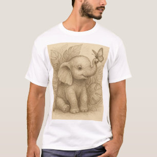 Camiseta Bello sketch Baby Elephant