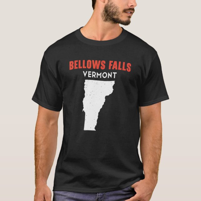 Camiseta Bellows Falls Vermont USA State America Travel Ver (Anverso)