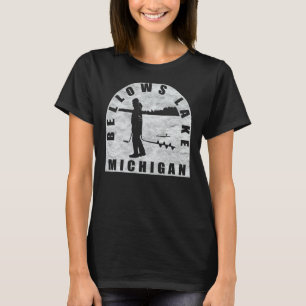 Camiseta Bellows Lake Ice Fishing Michigan