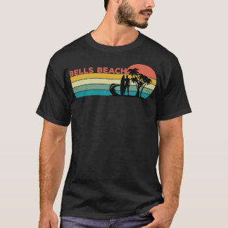 Camiseta Bells Beach Retro Vintage Surfing Sunset Graphic S