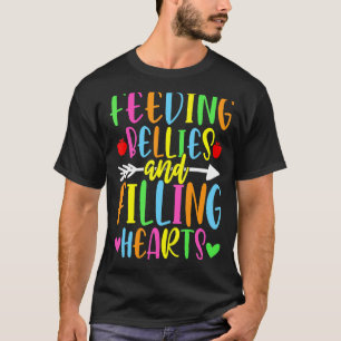 Camiseta Belly De Alimentos Y Corazones Lactancia Cafe Lady
