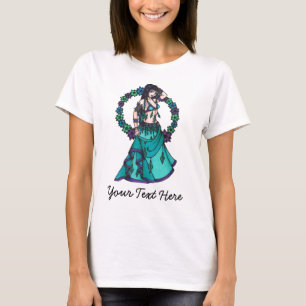 Camiseta Belly de danza de diosa de la flor Lina