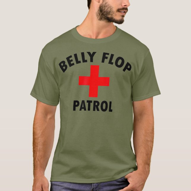 Camiseta Belly Flop Shirt Funny Piscina Life Guard (Anverso)