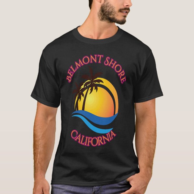 Camiseta Belmont Shore Beach Surf  California (Anverso)