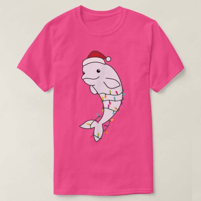 Camiseta Beluga alegre navidad lechera ilumina animales dul (Diseño del anverso)