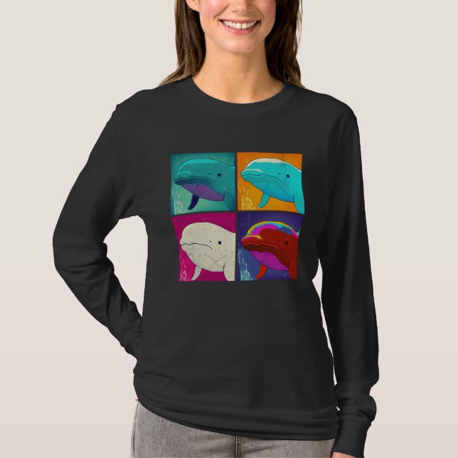 Camiseta Beluga Whale Pop Illustration Colorful Animal Men (Anverso)