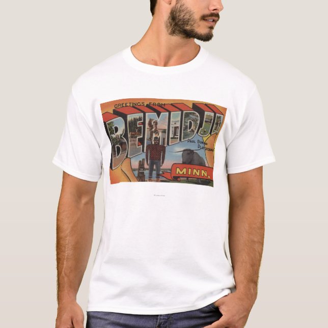 Camiseta Bemidji, Minnesota - escenas grandes de la letra (Anverso)