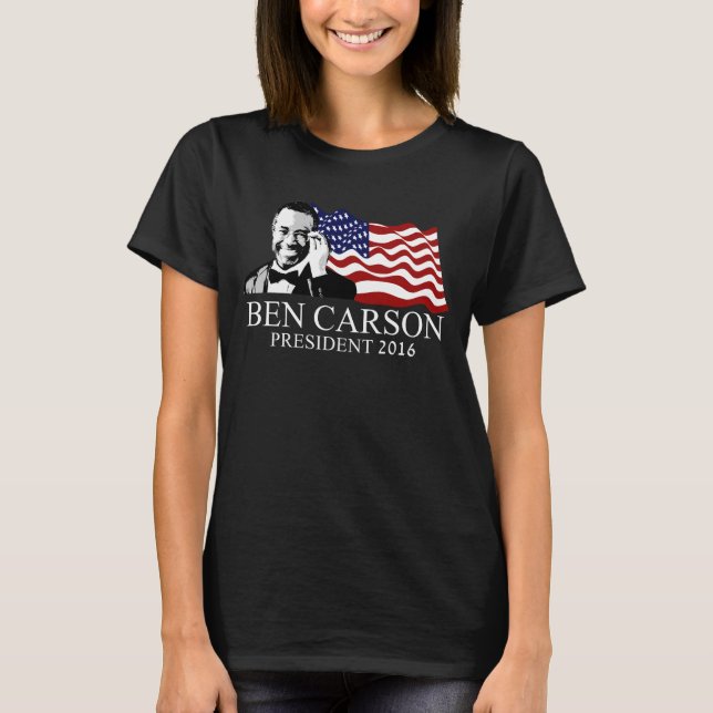 Camiseta Ben Carson para el presidente 2016 (Anverso)