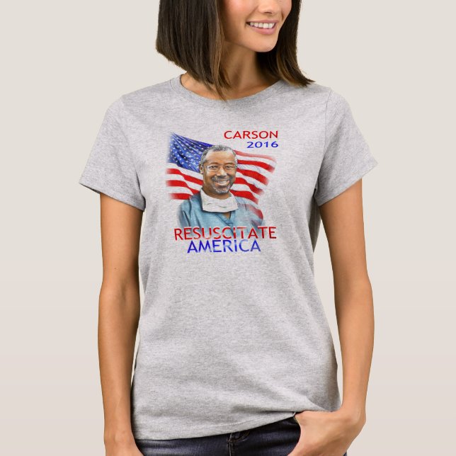 Camiseta Ben Carson-Resuscitate Bandera de Estados Unidos 2 (Anverso)