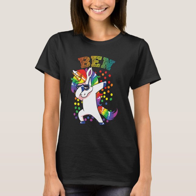Camiseta Ben Dabbing Unicorn (Anverso)