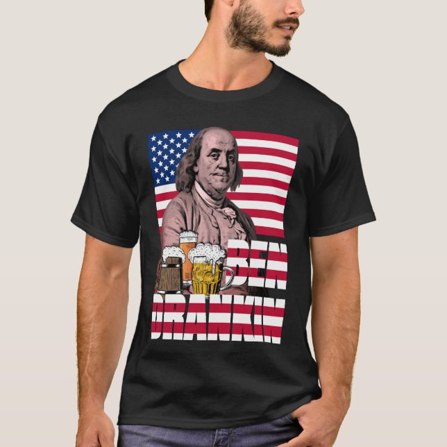 Camiseta BEN DRANKIN 4 de julio (Anverso)