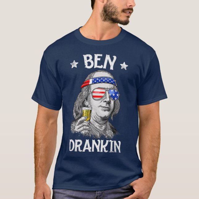 Camiseta Ben Drankin 4 de julio Benjamin Franklin Men (Anverso)