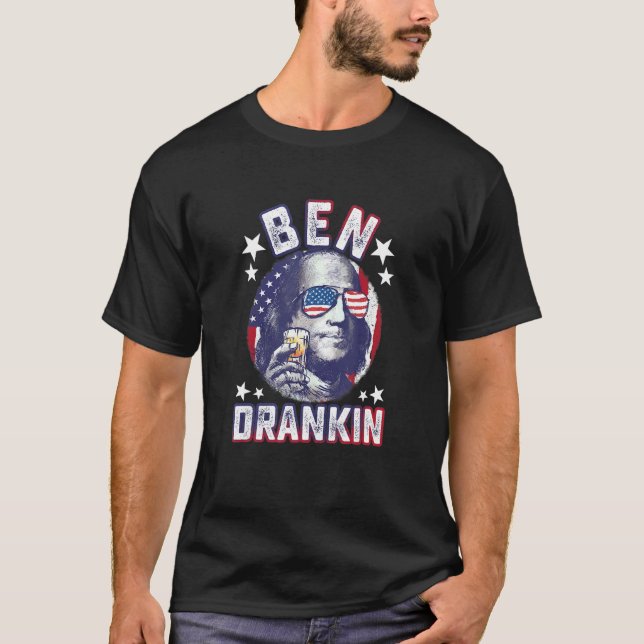Camiseta Ben Drankin 4 De Julio Benjamin Franklin Mujeres (Anverso)
