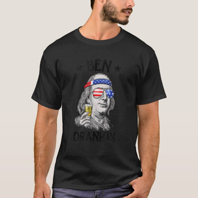 Camiseta Ben Drankin 4 De Julio Benjamin Franklin Mujeres (Anverso)
