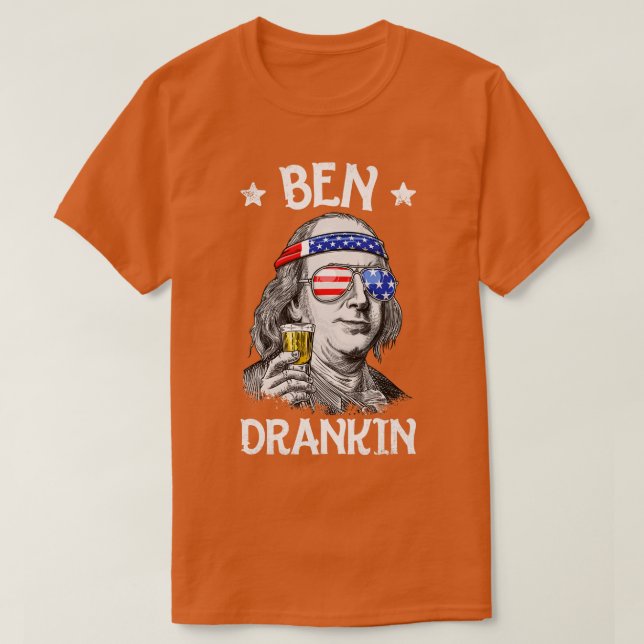Camiseta Ben Drankin 4 de julio Benjamin Franklin Mujeres (Diseño del anverso)
