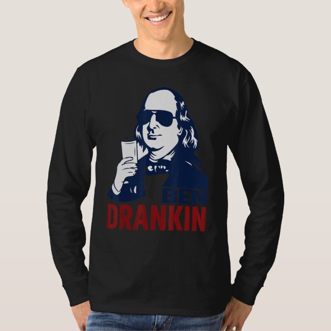 Camiseta Ben Drankin 4 De Julio Benjamin Franklin Mujeres (Anverso)