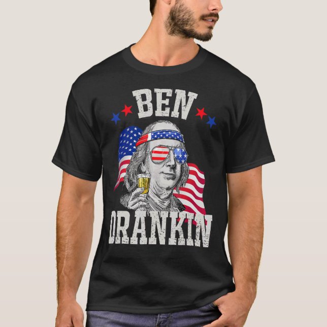 Camiseta Ben Drankin 4 de julio Benjamin Franklin Mujeres (Anverso)