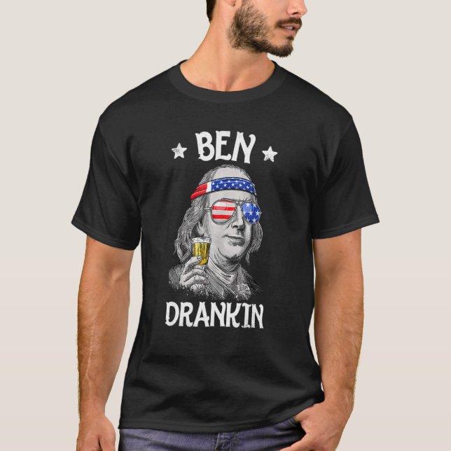 Camiseta Ben Drankin 4 De Julio Benjamin Franklin Mujeres (Anverso)