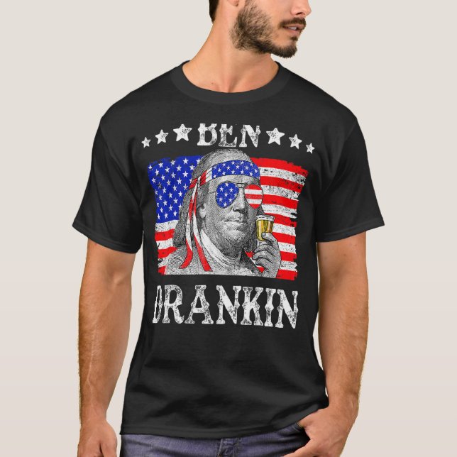 Camiseta Ben Drankin 4 De Julio Benjamin Franklin Mujeres (Anverso)