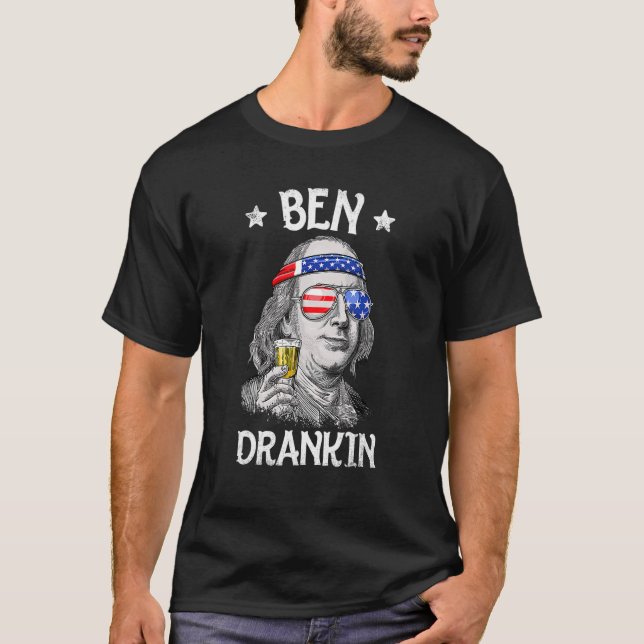 Camiseta Ben Drankin 4 De Julio Benjamin Franklin Mujeres (Anverso)