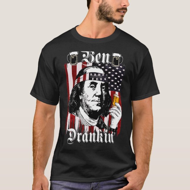 Camiseta Ben Drankin 4 De Julio Benjamin Franklin Usa Fla (Anverso)