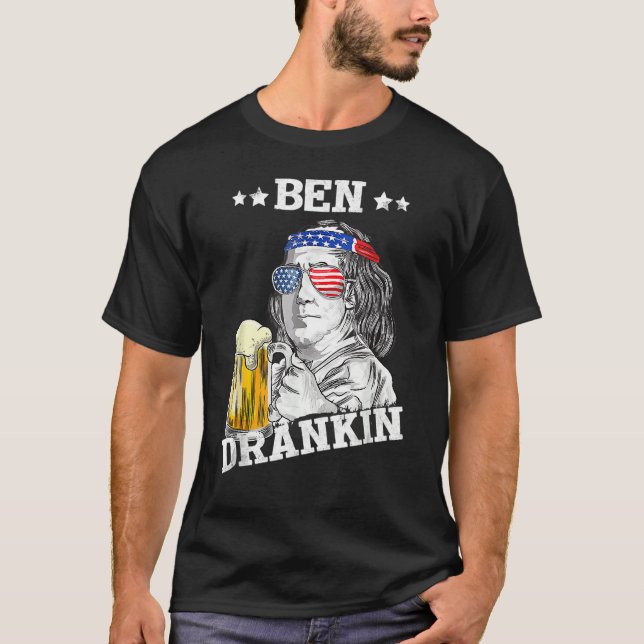Camiseta Ben Drankin 4 De Julio Estadounidense (Anverso)