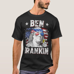 Camiseta Ben Drankin 4 De Julio Hombres Bandera De Eeuu Beb