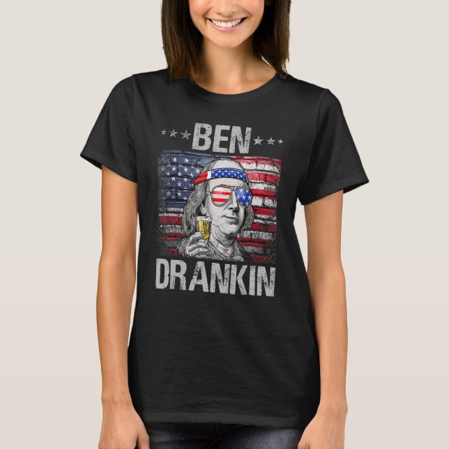 Camiseta Ben Drankin 4 De Julio Patriótico Benjamin Frankl (Anverso)