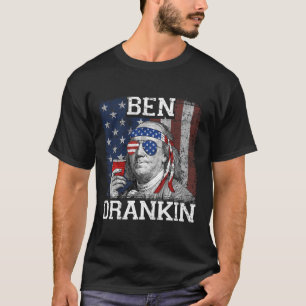Camiseta Ben Drankin Beer 4 de julio Funny Patriótico EEUU 