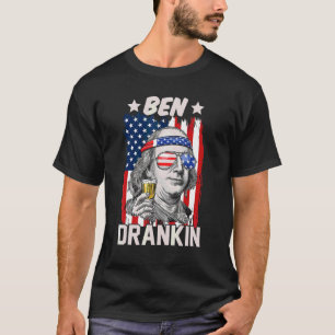 Camiseta Ben Drankin Beer 4 De Julio Patriota De La Bandera