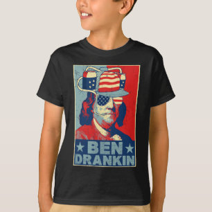 Camiseta Ben Drankin Beer 4 De Julio Retro Beer Lover Drin