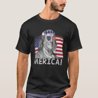 Camiseta Ben Franklin 4 de julio Niños hombres Merica Amer