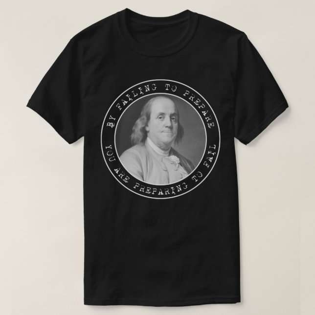 Camiseta Ben Franklin Benjamin Franklin Círculos de citas (Diseño del anverso)