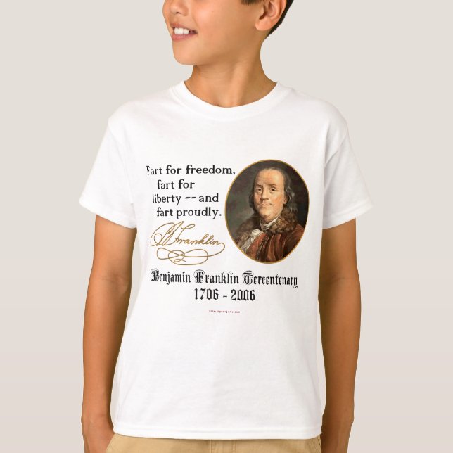 Camiseta Ben Franklin - Fart orgulloso (Anverso)